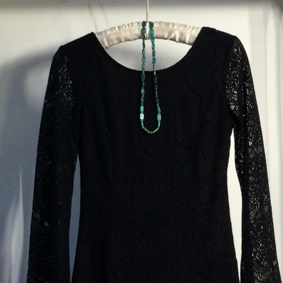 Xhilaration Black Lace  Overlay Dress EUC - Picture 7 of 13